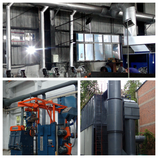 砂輪機、拋光機、拋丸機等除塵系統(tǒng)